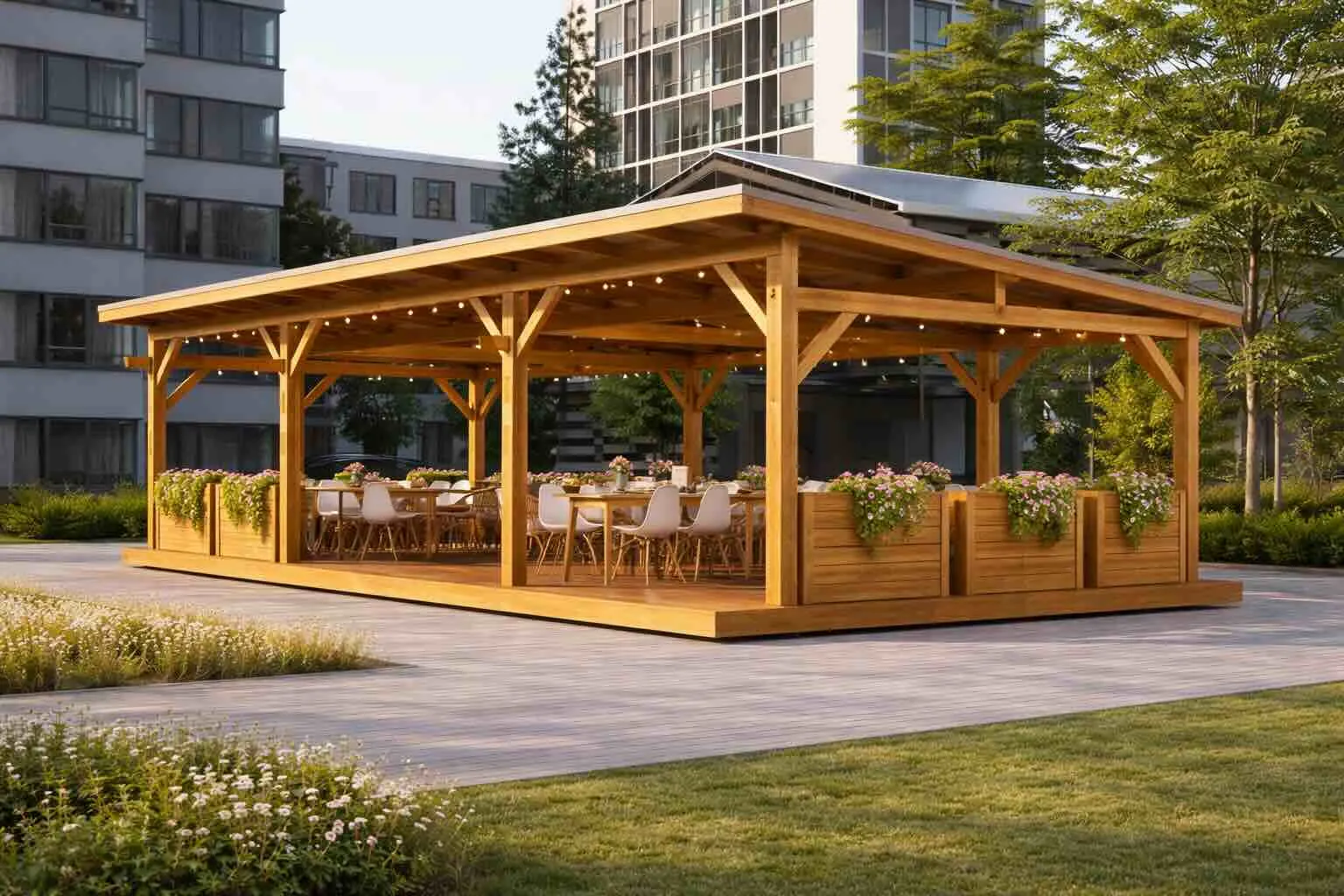 Pérgola Hostelería 8 × 5 m — 1/1